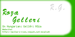 roza gelleri business card